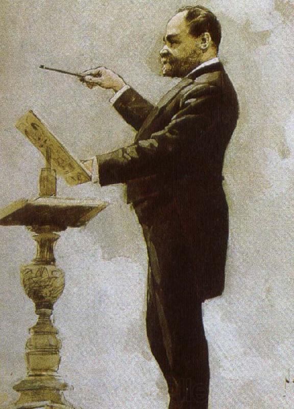 johannes brahms dvorak conducting at the chicago world fair in 1893 Norge oil painting art